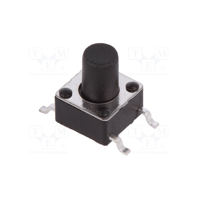 10 pcs x SCHURTER - 1301.9318 - Microswitch TACT, SPST-NO, Pos: 2, 0.05A/12VDC, SMT, none, 1.6N