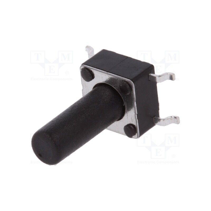 10 pcs x SCHURTER - 1301.932 - Microswitch TACT, SPST-NO, Pos: 2, 0.05A/12VDC, SMT, none, 1.6N