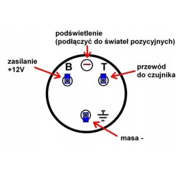 Fuel level gauge 12v 52mm