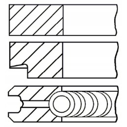 Piston ring set 08 784700 00 goetze