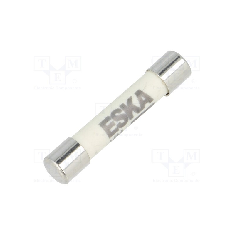 1 pcs x ESKA - 632408 - Fuse: fuse, ultra rapid, 125mA, 1kVAC, ceramic,cylindrical, brass