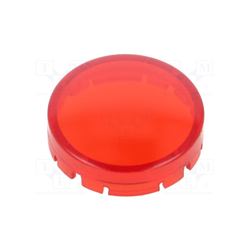 5 pcs x SCHLEGEL - T22HRRRT - Actuator lens, RONTRON-R-JUWEL, red,transparent, Ø19.7mm