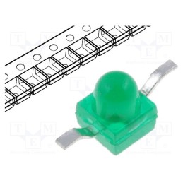 2 pcs x KINGBRIGHT ELECTRONIC - KM-27SGD-09 - LED, SMD, Gull wing, green, 2.5÷10mcd, 2.21x2.92x2.21mm, 40°, 20mA