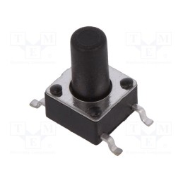 10 pcs x SCHURTER - 1301.9319 - Microswitch TACT, SPST-NO, Pos: 2, 0.05A/12VDC, SMT, none, 1.6N