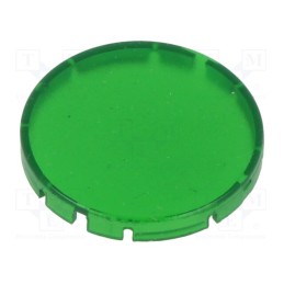 5 pcs x SCHLEGEL - T22RRGN - Actuator lens, RONTRON-R-JUWEL, transparent,green, Ø19.7mm