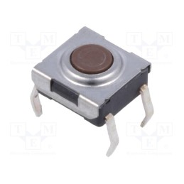 5 pcs x CANAL ELECTRONIC - DTSHW6-6N-B - Microswitch TACT, SPST-NO, Pos: 2, 0.05A/12VDC, THT, none, 1.6N