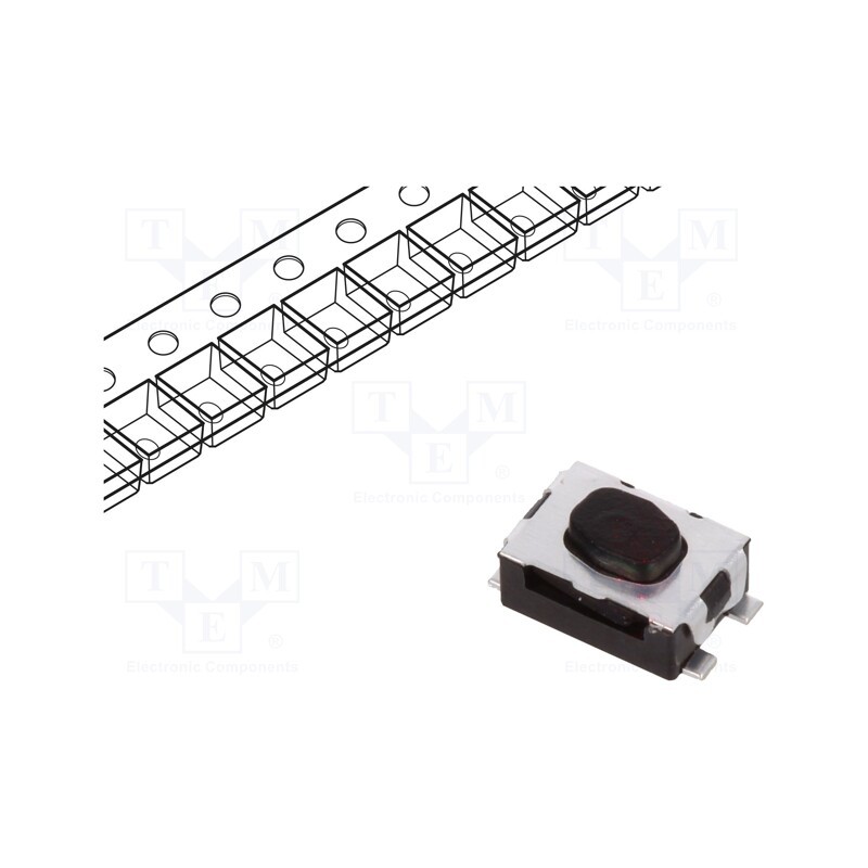 5 pcs x C&K - KMR221G LFS - Microswitch TACT, SPST-NO, Pos: 2, 0.05A/32VDC, SMT, none, 2N, 1.9mm