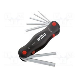 1 set x WIHA - 23040 - Wrenches set, hex key, Chrom-vanadium steel, 7pcs.