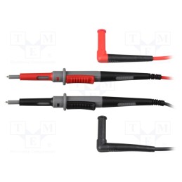 1 set x VELLEMAN - TLM70 - Test leads, Imax: 10A, Len: 1m, insulated, black,red