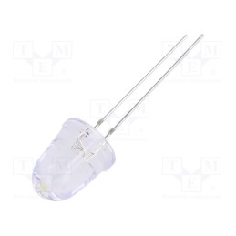 1 pcs x OPTOSUPPLY - OSW44PA201A - LED, 10mm, white, 8°, Front: convex, 2.9÷3.4V, No.of term: 2, 102mW