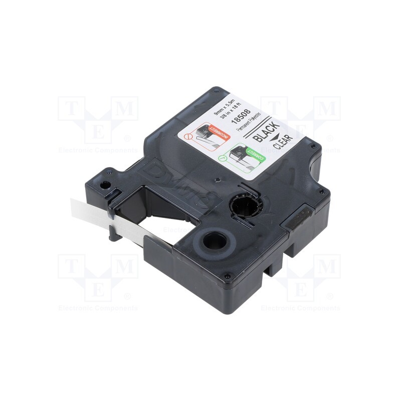 1 pcs x DYMO - 18508DMO - Tape, 9mm, 5.5m, transparent, Character colour: black