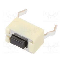 2 pcs x PANASONIC - EVQPE504K - Microswitch TACT, SPST, Pos: 2, 0.05A/12VDC, 6x3.5x3.5mm, 4.3mm