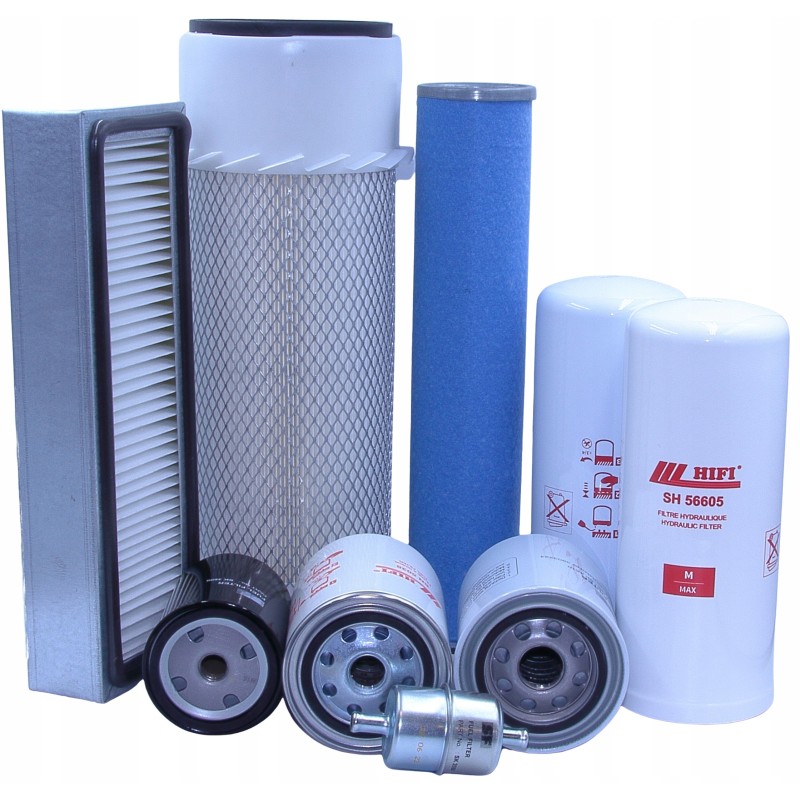 Case 580k filters, backhoe loader, set of filters