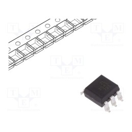 1 pcs x EVERLIGHT - EL3041S(TA) - Optotriac, 5kV, zero voltage crossing driver, Gull wing 6, Ch: 1