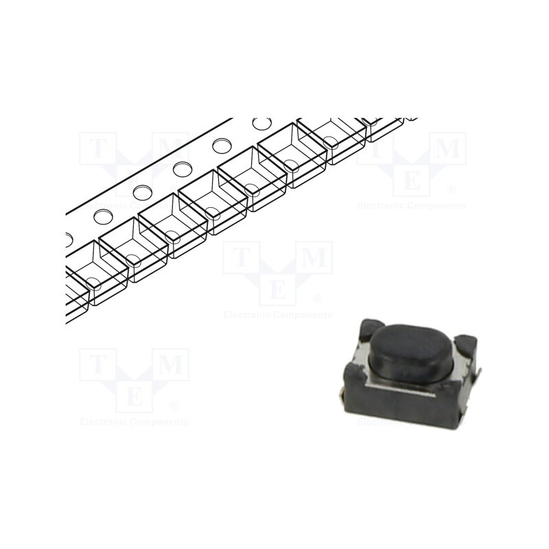 5 pcs x C&K - PTS810SJM250SMTR LFS - Microswitch TACT, SPST-NO, Pos: 2, 0.05A/16VDC, SMT, none, 1.6N