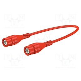 1 pcs x STu00c4UBLI - 67.9770-05022 - Test lead, BNC plug,both sides, Len: 0.5m, red, Z: 50Ω, brass