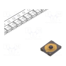 5 pcs x PANASONIC - EVP0AFB65 - Microswitch TACT, SPST, Pos: 2, 0.02A/15VDC, SMT, none, 1.6N, 0.65mm