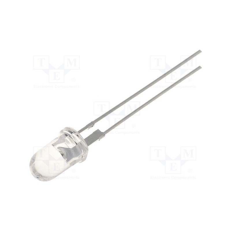 1 pcs x OPTOSUPPLY - OSUB5111P - LED, 5mm, blue, 10000÷15000mcd, 15°, Front: convex, 3÷4V