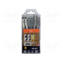 1 set x ALPEN-MAYKESTAG - 23700015100 - Drill set, for wood, steel, blister, wood,chipboard, 5pcs.