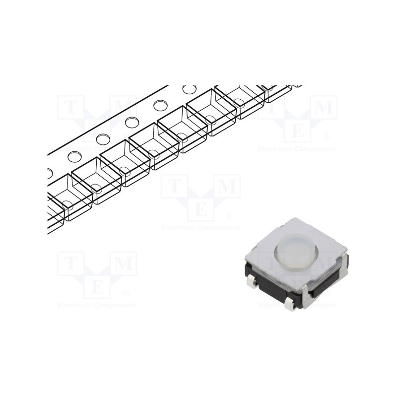 5 pcs x E-SWITCH - TL3145AF180QJ - Microswitch TACT, SPST-NO, Pos: 2, 0.05A/12VDC, SMT, 1.77N, 3.5mm