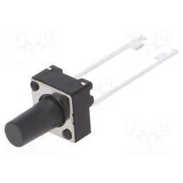 5 pcs x E-SWITCH - TL59BF160Q - Microswitch TACT, SPST, Pos: 2, 0.05A/12VDC, THT, none, 1.57N, 9.5mm