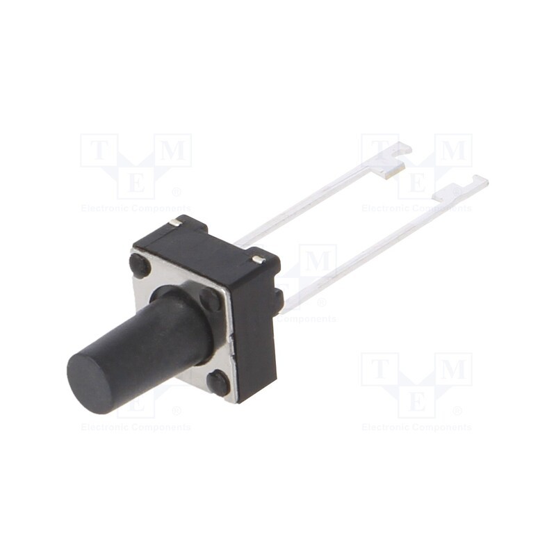5 pcs x E-SWITCH - TL59BF160Q - Microswitch TACT, SPST, Pos: 2, 0.05A/12VDC, THT, none, 1.57N, 9.5mm