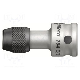 1 pcs x WERA - 5042755001 - Adapter, Overall len: 43mm, Mounting: 1/4' (C6,3mm),3/8' square