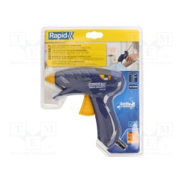 1 pcs x RAPID - 5000435 - Hot melt glue gun, Ø: 9mm, 100W, Plug: EU, 5min, 230VAC