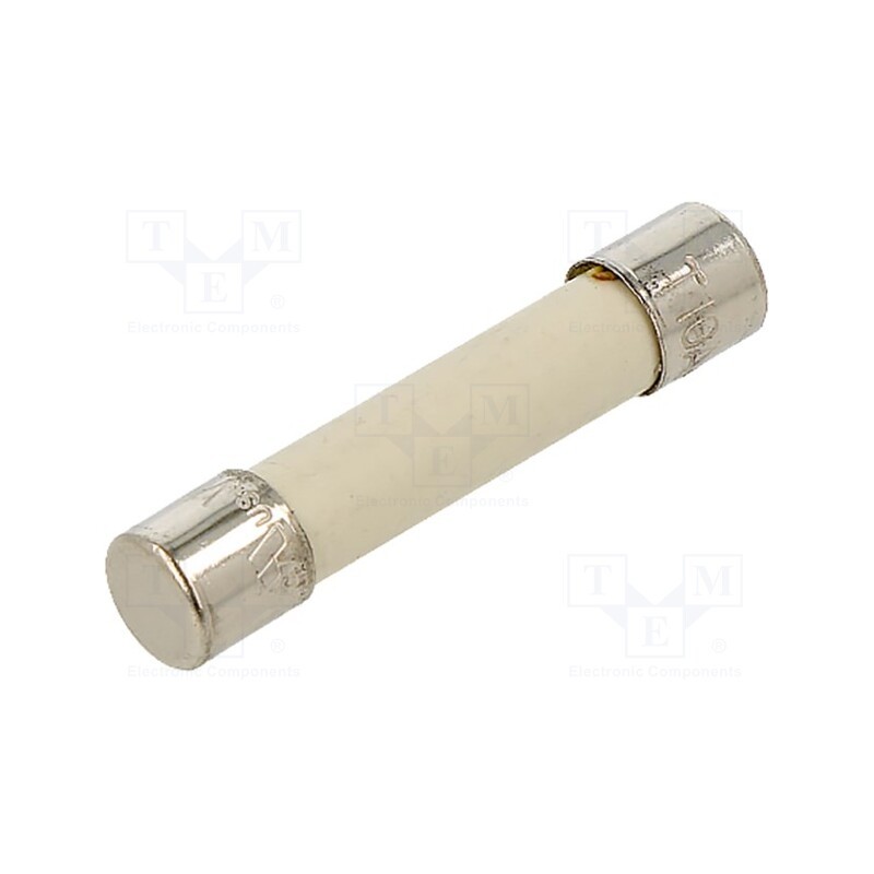 1 pcs x LITTELFUSE - 35621000029 - Fuse: fuse, time-lag, 10A, 440VAC, ceramic,cylindrical, 6.3x32mm