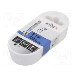 1 set x WIHA - 41650 - Screwdriver bit, hex key, HEX 3mm, Overall len: 50mm, 5pcs, T