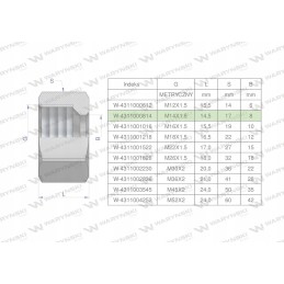 Metric hydraulic nut M14x1 5 Warynski
