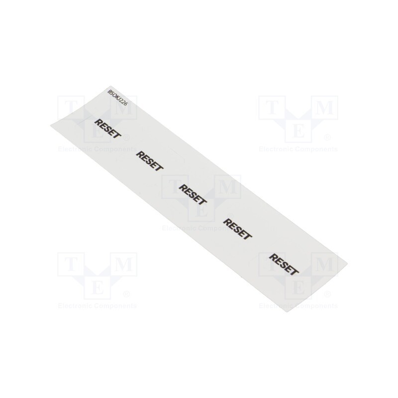 5 pcs x SCHLEGEL - BSOKJ226 - Description label, Button marking: RESET, OKTRON®-JUWEL