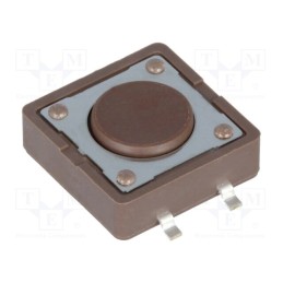 5 pcs x DIPTRONICS - DTSM-21N-V-B - Microswitch TACT, SPST-NO, Pos: 2, 0.05A/12VDC, SMT, none, 1.6N