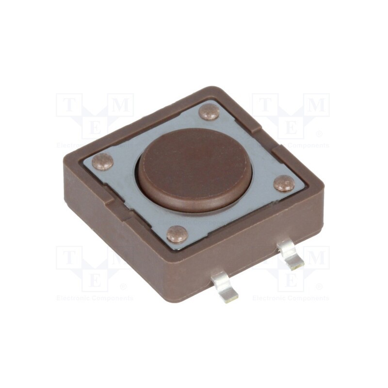 5 pcs x DIPTRONICS - DTSM-21N-V-B - Microswitch TACT, SPST-NO, Pos: 2, 0.05A/12VDC, SMT, none, 1.6N