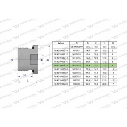 Hydraulic plug for Allen key M18x1 5 ed Warynski