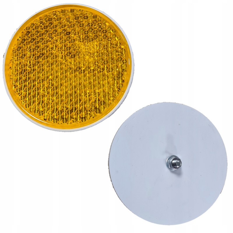 Round trailer reflector, orange