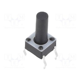 2 pcs x E-SWITCH - TL1105HF160Q - Microswitch TACT, SPST-NO, Pos: 2, 0.05A/12VDC, THT, 1.57N, 6x6x4mm