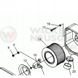 Original Wacker Neuson Hatz 1D41 air filter