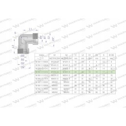 Metric hydraulic elbow BB M18x1 5 Warynski