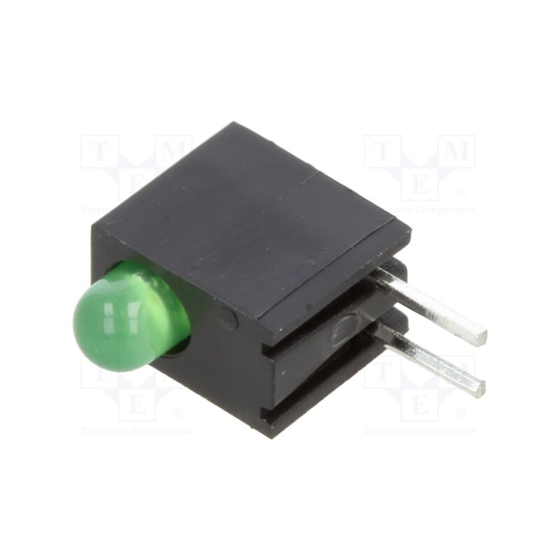 1 pcs x BIVAR - H101CGDL - LED, in housing, green, 3mm, No.of diodes: 1, 2mA, Lens: diffused