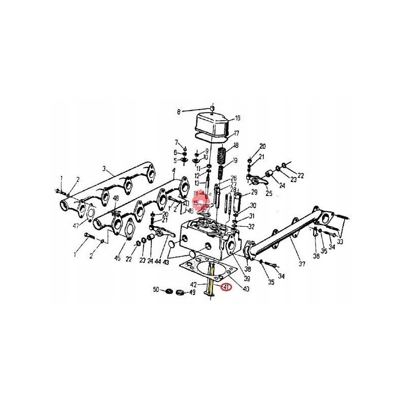 Exhaust valve C 360 original Ursus, 4 pieces