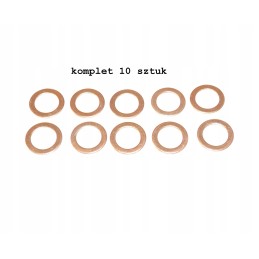 Copper fuel oil washer, diameter 12 mm, 10 pcs