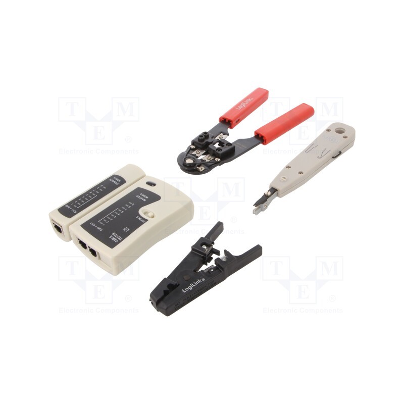 1 set x LOGILINK - WZ0012 - Kit: for lan networks service, bag, 4pcs.