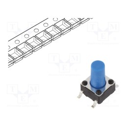 10 pcs x C&K - PTS645SM95SMTR92 LFS - Microswitch TACT, SPST-NO, Pos: 2, 0.05A/12VDC, SMT, none, 1.6N