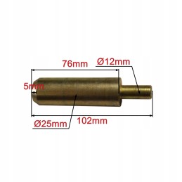 Lawn mower axle pin fi 25 dl 102 mm john deere