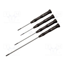 1 set x C.K - T4884X ESD - Kit: screwdrivers, Phillips,slot, ESD, 4pcs.