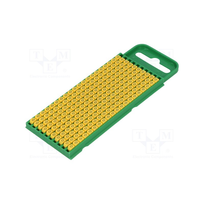200 pcs x HELLERMANNTYTON - 561-00154 - Markers, Marking: O, 0.8÷2.2mm, polyamide, yellow, -40÷85°C, WIC