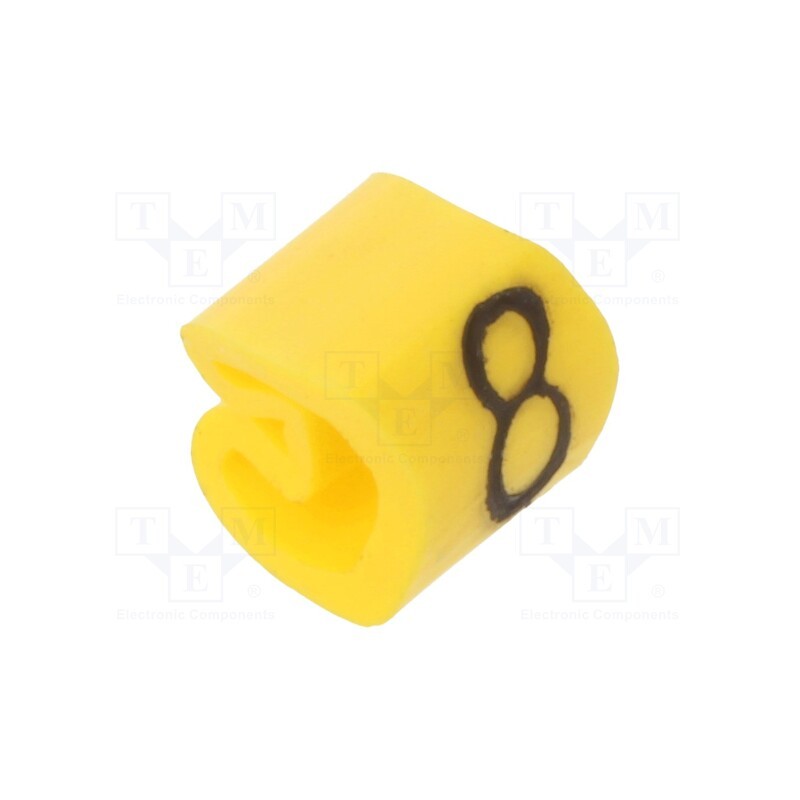 200 pcs x WEIDMu00dcLLER - CLI C 02-3 GE/SW 8 MP - Markers, Marking: 8, 1.3÷3mm, PVC, yellow, -30÷80°C, leaded, CLI C