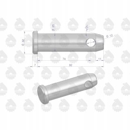 Original Ursus MF hitch mounting pin