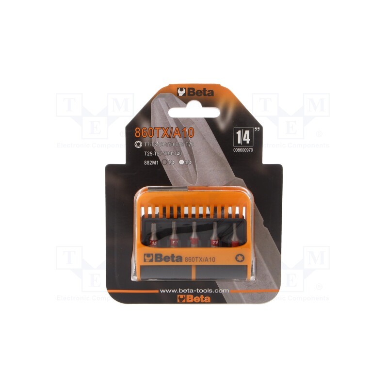 1 set x BETA - 860TX/A10 - Kit: screwdriver bits, Torx®, Kit: universal magnetic holder